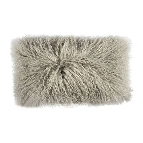 pad - Glory - Kissenhülle, Kissen - Lammfell - Lammfellkissen - Light Grey, Hellgrau - 30 x 50cm - Lieferung erfolgt OHNE Füllung!