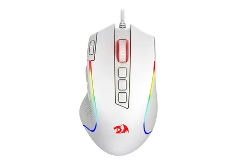 Redragon M612 RGB Gaming Maus, 5 DPI-Stufen, ergonomisch, kabelgebunden - Die Redragon M612 Gaming Maus bietet mit 11 programmierbaren Tasten und 5 DPI-Stufen (bis 8000 erweiterbar) optimale Anpassung für Gamer. Ergonomisches Design und RGB-Beleuchtung sorgen für Komfort und Stil.