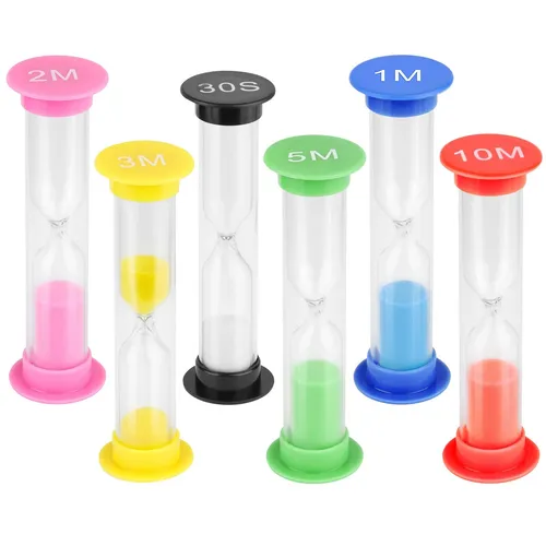 Stück Sanduhr Timer für Kinder, Buntes Sanduhren Set, Sanduhren, Sanduhren ... 6