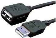 MediaRange - USB-Verlängerungskabel - USB (W) zu USB (M) - USB2.0 - 1,8m - Schwarz (MRCS154)