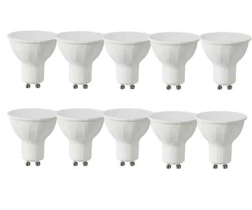 Aigostar LED-Leuchtmittel 5 W GU10 - 10er Set - 10x GU10 LED Leuchtmittel, 5W, 410 Lumen, Kaltweiß 6000K, sofort Licht ohne Aufwärmphase, ideal für energieeffiziente Beleuchtung mit bis zu 80 % Energieeinsparung.