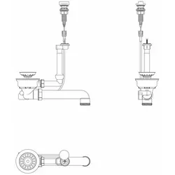 Schock Einbauspüle mit Drehexcenter Ablaufgarnitur von Schock