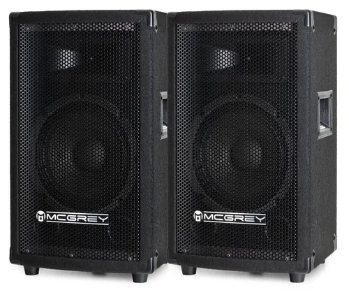 McGrey TP-8 DJ- und Partybox Paar 2x 300W - PA-Boxen mit hohem Wirkungsgrad und 8'' Woofer, ideal für Partys und Events, kraftvolle Leistung von 150/300 Watt (RMS/Peak), inklusive 2 Boxen.