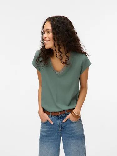 Vero Moda Blusentop VMBELLA SL LACE TOP WVN GA NOOS Viskosemischung