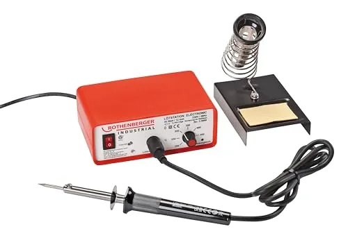 ROTHENBERGER Industrial Lötstation 200 – 450°C | 220 V | inkl. Reinigungsschwamm | max. 1 Minute Anheizzeit | Weichlötarbeiten | 35960