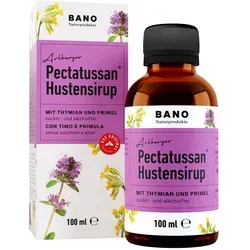 HUSTENSIRUP Pectatussan Thymian Primel 100 ml - Arzneimittel zur Linderung von Husten, mit natürlichem Thymian und Primel für eine beruhigende Wirkung auf die Atemwege.
