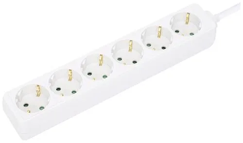 Manhattan 168304 Steckdosenleiste Weiß Schutzkontakt 1 St.