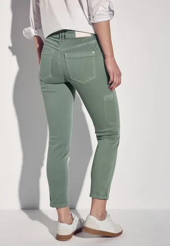 STREET ONE Damen A378539 Jeans im Cargo-Look, Olive Washed von Street One