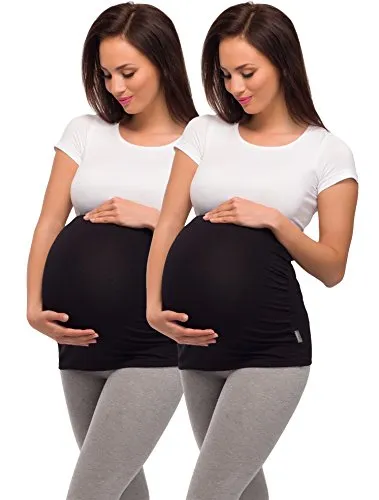 Be Mammy Damen Bauchband 04 2er Pack (2 x Schwarz, L) von Be Mammy