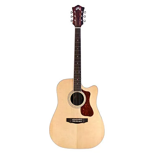 Guild D-260CE Deluxe NAT - Dreadnought Cutaway Western Gitarre - Akustische Gitarre mit massiver Sitka Fichte Decke und hochwertigem Tonabnehmer für perfekten Klang; ideal für Bühnenauftritte und Studioaufnahmen.
