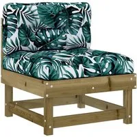 vidaXL Mittelsofa mit Kissen aus imprägniertem Kiefernholz - Gartensofa aus robustem, imprägniertem Kiefernholz mit weichen Kissen für höchsten Sitzkomfort. Ideal für entspannte Stunden im Freien.