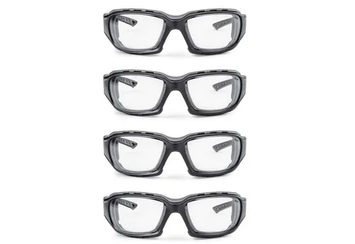 HAC24 Arbeitsschutzbrille Schutzbrille Sicherheitsbrille Taktische Schiessbrille Brille, (4St), inkl. Gummiband Schwarz für Männer und Frauen