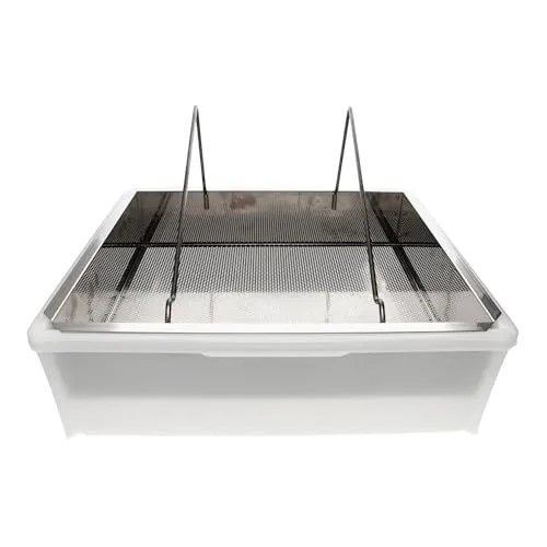 Germerott Bienentechnik Entdecklungsgeschirr mit Kunststoffwanne zum einfachen und schnellen Entdeckeln der Honigrahmen bei der Honigernte. Die saubere und effiziente Lösung für jeden Imker