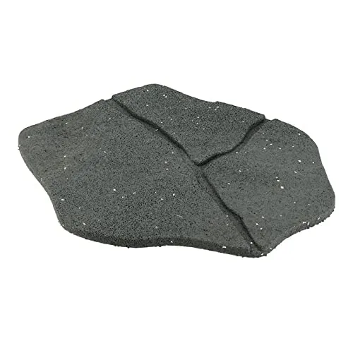 Gehwegplatten Gartenplatten Trittplatte Gartenfiesen Umwelfreundlich Witterungsbeständig Recycling-Gummi Grau (Steinoptik 51 x 38 cm)