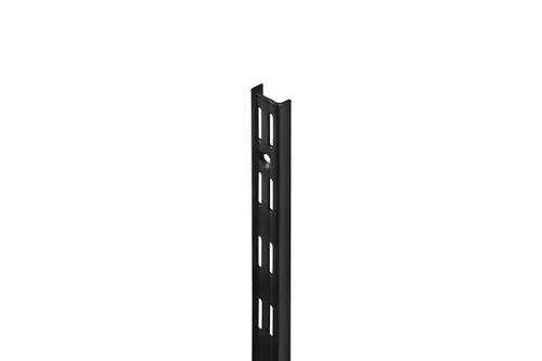 Dolle Wandschiene 2-Reihig 150,5 cm schwarz Metall Regalträger