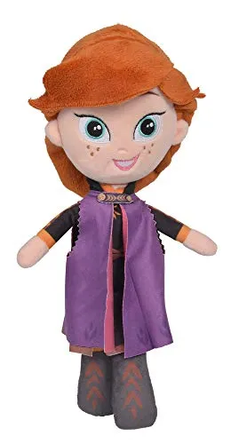 Simba 6315877639 - Disney Frozen II Plüsch Anna 25cm, Plüschspielzeug, Kuscheltier, Eiskönigin, ELSA, Schneemann, ab den ersten Lebensmonaten