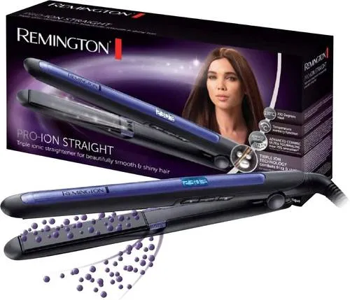 Remington Pro-Ion Straight S7710 - Schwarz Glätteisen, ionisierte Technologie für glattes und glänzendes Haar