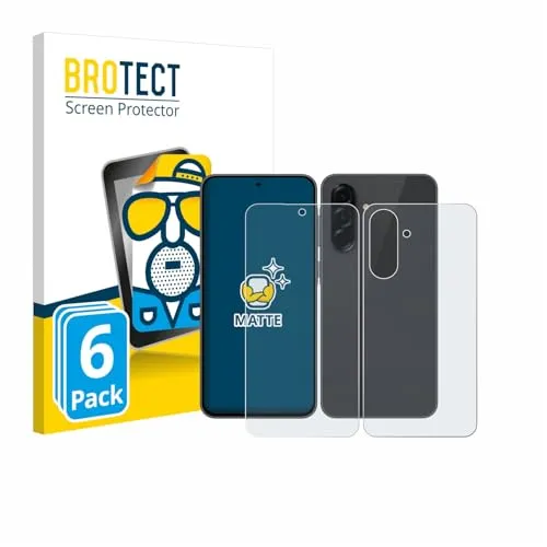 BROTECT Entspiegelungs-Schutzfolie für Samsung Galaxy A36 5G Enterprise Edition (Display+Rückseite) (6 Stück)-Folie, Anti-Reflex, Anti-Fingerprint