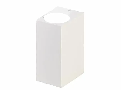 Lunartec Up and Down Lampen innen: Eckige Up- & Down-Wandleuchte, 2x GU10-Fassung, IP44, Alu, weiß (Außenlampe, Treppenhauslampen, Bewegungsmelder)