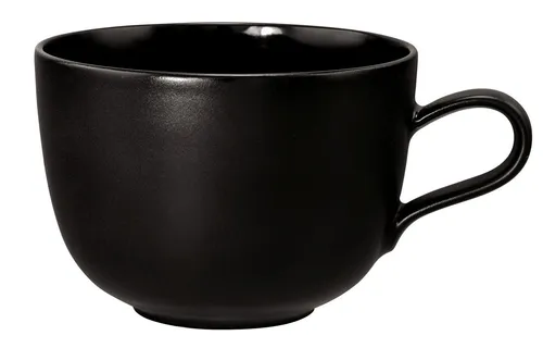 Seltmann Weiden Tasse Liberty - Velvet Black, 1-tlg., Porzellan, Milchkaffeeobertasse 0,38 l