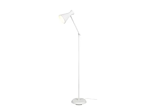 meineWunschleuchte LED Stehleuchte 150cm mit Gelenk und Fußschalter - Standleuchte im minimalistischen Design, ideal zum Ausleuchten von Wohnbereichen oder als Leseleuchte. Inklusive dimmbarem E27 LED Leuchtmittel für warmweißes Licht.