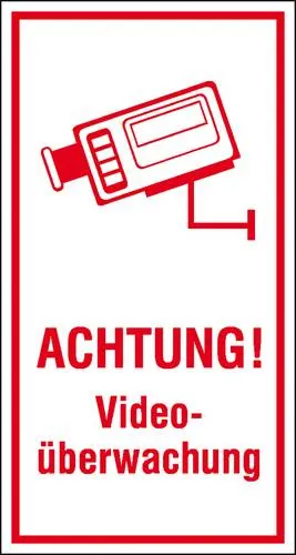 SafetyMarking 51.G5035 Hinweisschild Videoüberwachung Aluminium (B x H) 80mm x 150mm 1St.