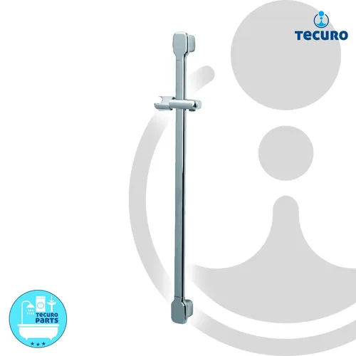 tecuro DESIGN Brausestange Cube Ø 30/15 mm - Verchromt, 840 mm - Elegante Wandstange für Duschen, aus hochwertigem verchromtem Material, ideal für eine stilvolle und moderne Badgestaltung.