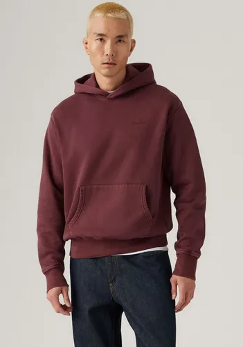 Levi's® THE AUTHENTIC HOODIE - Casual Hoodie mit Ton-in-Ton Logostickerei - Herren-Sweatshirt in rot, XL, aus 88% Baumwolle, mit Kapuze und Kordelzug, ideal für lässige Outfits und besonderen Tragekomfort.