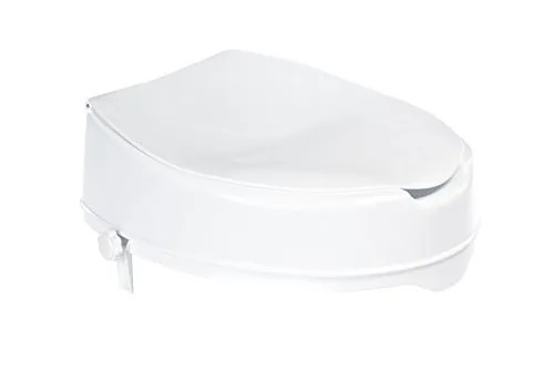 WC-Sitzerhöhung Sam - 10 cm, weiß, PP - WC-Sitze von RIDDER – Erleichtert das Setzen und Aufstehen für Senioren und Menschen mit Beeinträchtigungen, inklusive Hygieneausschnitt für einfache Pflege.
