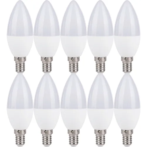 LED Leuchtmittel Kerze 7W E14 matt 630lm - Helle LED Kerze mit 630 Lumen, ersetzt fast eine 60W Glühbirne. Ideal für Tageslichtbeleuchtung mit 6500K. Langlebig und energieeffizient.