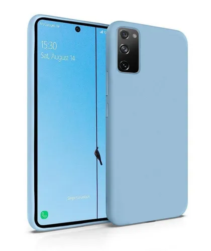 MyGadget Hülle für Samsung Galaxy S20 - Gummierte Handyhülle - [ 3 Layer Struktur ] Schutzhülle mit Soft Inlay & Hardcase Cover außen Baby Blue