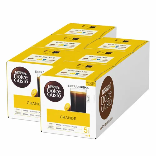 Nescafé Dolce Gusto Grande 6er Set, Kaffee, Kaffeekapsel, 6x16 Kapseln