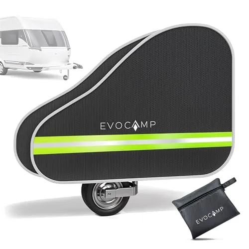 EVOCAMP Deichselabdeckung Wohnwagen, wasserdichte Deichselhaube Wohnwagen, Anhängerkupplung Abdeckung, Doppel-Klickverschluss, mit Tragetasche, ideal für Anhänger, Pferdeanhänger, Bootsanhänger