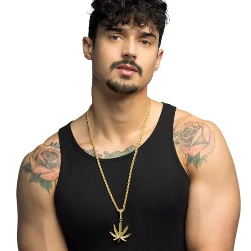 Boland 64306 - Halskette Pimp, Gold, Mode-Schmuck, Gangster, Millionär, Geschenk, Accessoire, Kostüm, Karneval, Mottoparty