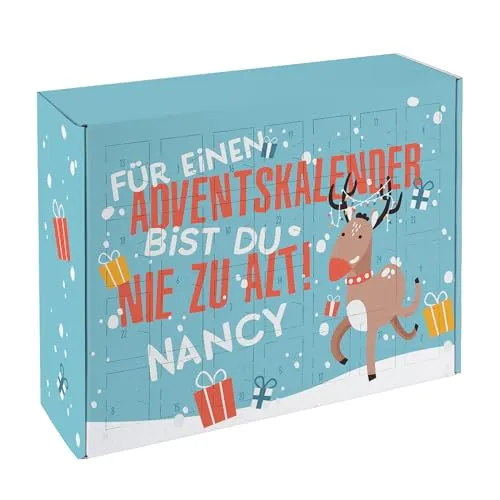 Herz & Heim® DIY Adventskalender mit Personalisierung - Design 2024 (Nie zu alt)
