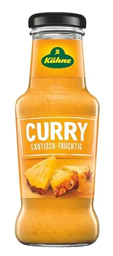 Kühne Würzsauce Curry, 250 ml - Barbecuesauce mit exotischem Currygeschmack, perfekt zum Verfeinern von Grillgerichten und Dips.