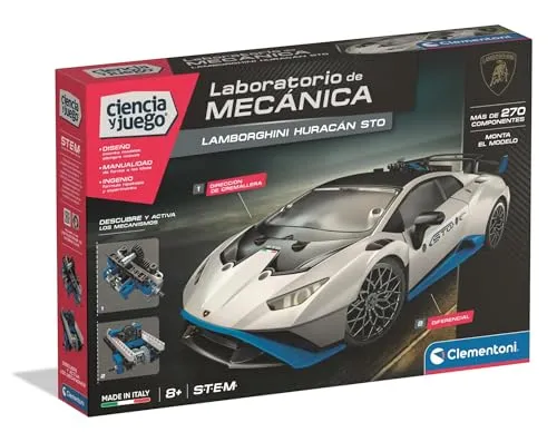 Clementoni Lamborghini Huracan, motorisiertes Bausatz für Kinder, Modellbausatz zum Zusammenbauen und zur Entwicklung der Kreativität, geeignet für Kinder ab 8 Jahren, 55561