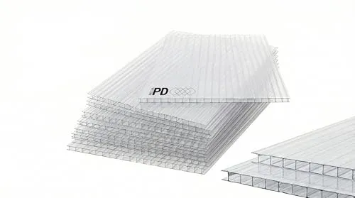 Polycarbonat Doppelstegplatten & Hohlkammerplatten 4mm Transparent UV-beständig – 700g/m² Stegplatten Wetterfest für Gewächshaus & Überdachung – Bruchsicher & Lichtdurchlässig (1 Stück, 695 x 1200 mm)