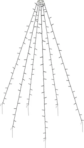 Spetebo Lichterkette für Fahnenmast und Weihnachtsbaum - Fahnenmasten & Zubehör – 800 cm lange Lichterkette mit 400 warmweißen LEDs, ideal für stimmungsvolle Gartenbeleuchtung und wetterfest dank IP 44.