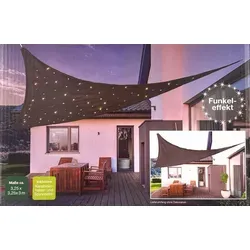 Solar LED Sonnensegel dreieck 3,25x3,25x3m mit Funkeleffekt