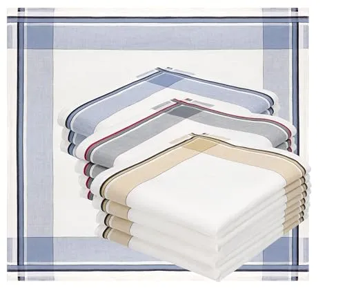 Betz 12 Stück Herren Stoff Taschentücher Set LUX 2 Größe 40x40cm 100% Baumwolle Dessin 17