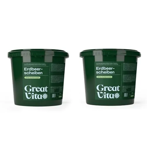 Gefriergetrocknete Erdbeeren 2x 400g von GREAT VITA