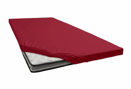 Janine Topper-Spannbetttuch, Weinrot/Rotbraun, 200x200 cm - Bettlaken aus strapazierfähigem Mischgewebe, bügelfrei und ideal für Allergiker, sorgt für höchsten Komfort und eine stilvolle Schlafatmosphäre.