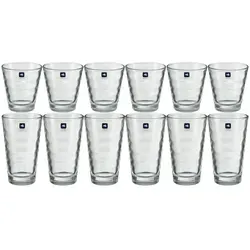 LEONARDO Onda 12tlg. Wassergläser Set – Elegante und spülmaschinenfeste Gläser - Gläser & Glaswaren, modernes 12tlg. Set mit konischem Design, ideal für Heißgetränke und kommt in einer stilvollen Präsentschachtel.