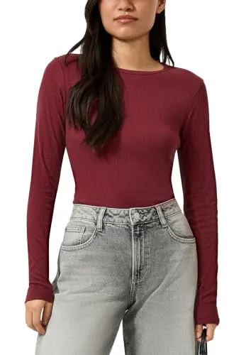 QS Geripptes Longsleeve