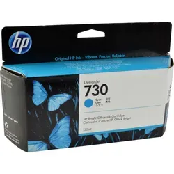 Tintenpatrone HP P2V62A - HP 730 blau, 130 ml Farbstoff-Tinte für lebendige Druckergebnisse, Originalzubehör