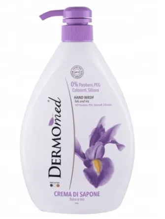 DERMOMED Hand & Face Soap Cream Talco & Iris Dispenser 1000ml