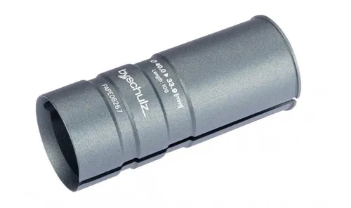 By.Schulz G. Shim Reduzierhülse 40,0 auf 33,9 mm - Hochwertige Aluminium Reduzierhülse zur Anpassung von Sattelstützen, grau eloxiert, doppelt geschlitzt für einfache Montage und sicheren Halt. Ideal für verschiedene Rohrdurchmesser.