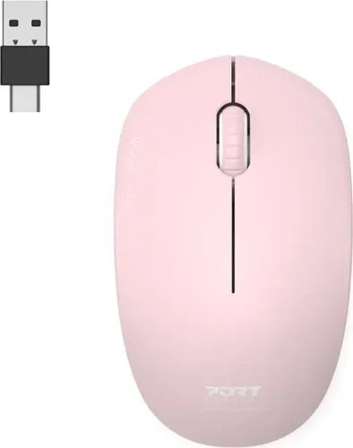 PORT CONNECT Wireless COLLECTION, rosa – Kabellose 3D-Maus