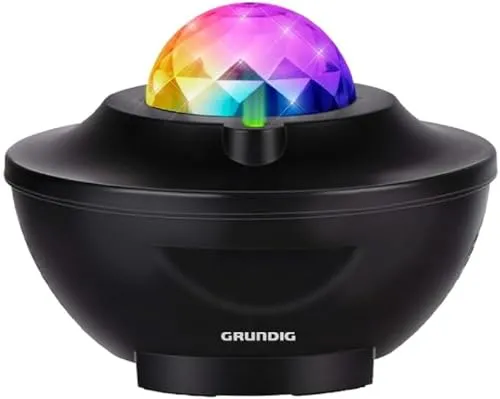 Grundig Sternenhimmel Projektor - Galaxy Projektor mit Bluetooth und Fernbedienung - Nachtlichter & Schlummerleuchten für Kinder, verwandle jeden Raum in ein atemberaubendes Sternenmeer mit 10 LED-Farben und einfach bedienbarer Fernbedienung.